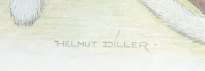 prent Helmut Diller Maki Sifaka detail signatuur