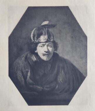 Zelfportret met helm - Rembrandt Van Rijn (naar)