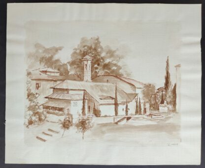 Huis in bruintinten - R. Ivens - Afbeelding 2