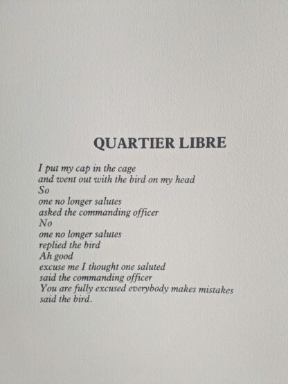 Quartier Libre gedicht