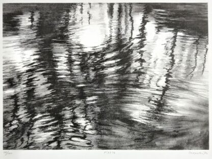 Lea Van Heck Ripple houtgravure