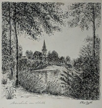 Mariakerke aan schelde tekening