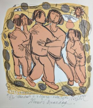 Maurits Verbist Kermismaandag lithografie in 4 kleuren