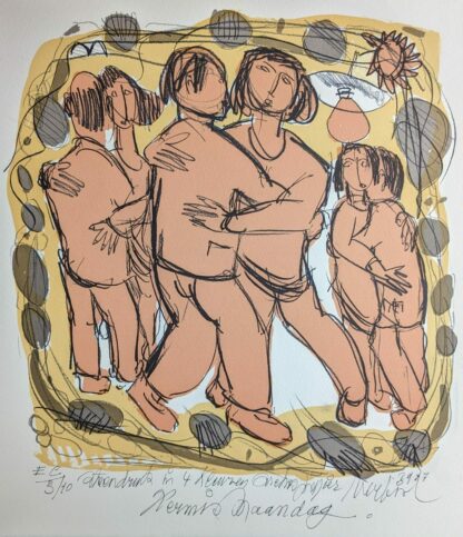 Maurits Verbist Kermismaandag lithografie in 4 kleuren