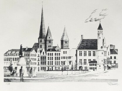vrijdagmarkt Gent houtsnede