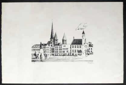 vrijdagmarkt houtgravure