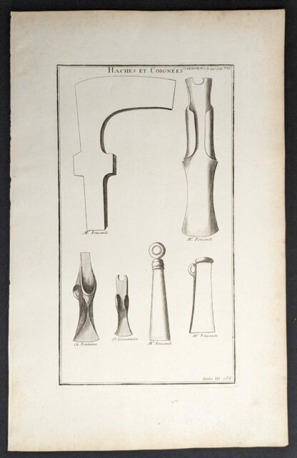 Haches et Coignées - Bernard De Montfaucon print