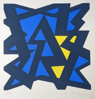 Agidius Geisselmann blue silkscreen