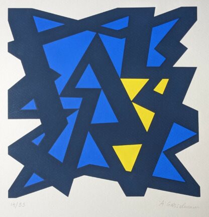 Agidius Geisselmann blue silkscreen