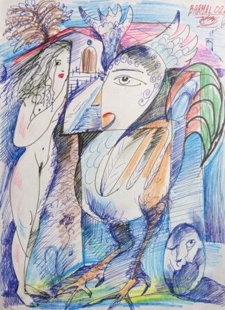 barmal tekening vogel