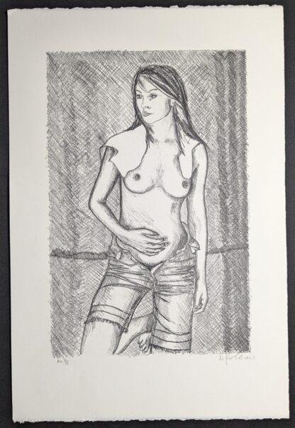 litho naakte vrouw