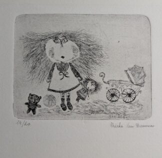 kind met koets - Mieke Van Damme